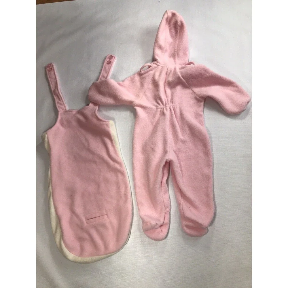 Okie Dokie 2 Piece Kitty  Baby Girls Coverall Set Size 9 Months